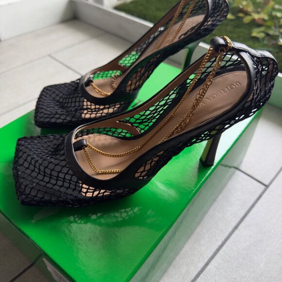 NWT BOTTEGA VENETA MESH BLACK PUMP - Picture 7 of 13